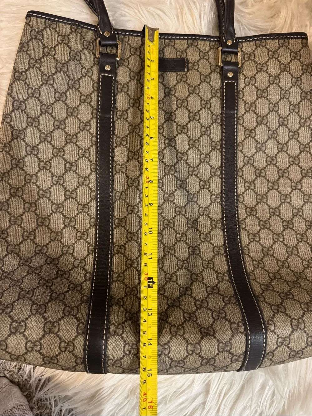 Gucci Beige and Brown GG Canvas Tote